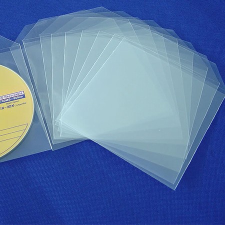 Clear PP sleeve with flap for single CD