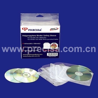CD non-woven binder sleeve for double CDs with flap (CS13b)