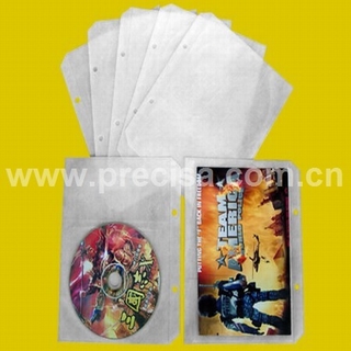 DVD binder sleeve for 2 DVDs and one leaflet